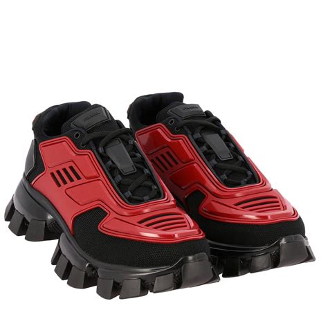 prada cloudbust thunder black red|Prada black cloudbust thunder sneakers.